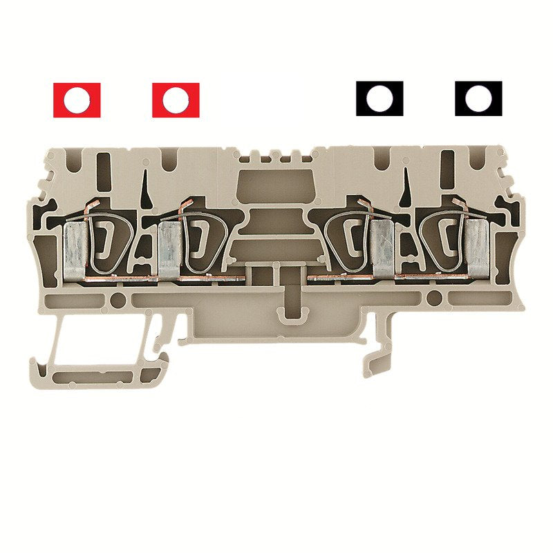 Weidmüller - Durchgangs-Reihenklemme Klemme ZDU2.5/2X2ANBEDSWRT Federanschl.,2.5mm² − 100 Stück