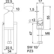 OBO Bettermann - Bügelschelle BS-H2-K-12 A2 2-fach − 50 Stück