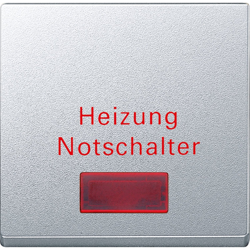 Merten - Abdeckung/Bedienelement für Installationsschalterprogramme Wippe alu MEG3327-0460 Heizungs-Notschalter