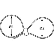 HellermannTyton - Kabelbinder T50RDH PA66HS BK 100 210x4,7mm − 100 Stück