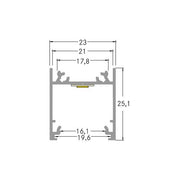 Brumberg Leuchten - Mechanisches Zubehör/Ersatzteile für Leuchten LED-Alu-Profil 2000mm 53603070 weiss