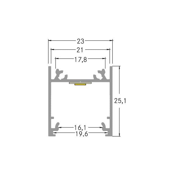 Brumberg Leuchten - Mechanisches Zubehör/Ersatzteile für Leuchten LED-Alu-Profil 2000mm 53603070 weiss
