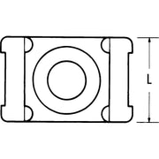 HellermannTyton - Befestigungssockel und -element für Kabelbinder Befestigungssockel CTM0 PA66 BK 100 schwarz − 100 Stück