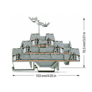 WAGO - Durchgangs-Reihenklemme Drei-Stock-Klemme 280-549 0,08-2,5mmq grau