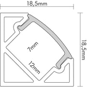 Nobile - Zubehör/Ersatzteile für Lichtschlauch/-band Alu Eck-Profil 2m 5011146806 Abdeckung transp. − 1 Stück