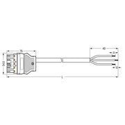 WAGO - Konfektionierte Leitung für steckbare Gebäudeinstallation konfekt. Anschlussleitung 771-5001/193-000 B2ca,Stecker
