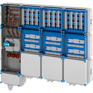 Hensel - Verteilerschrank für Energieversorgung Ladeverteiler Mi EV 22kW 12100 f.12 Ladep. a 22kW
