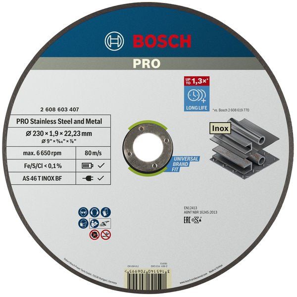 Bosch - Trenn-/Schleifscheibe PRO Stainless Steel and 2608603407 Metal Trennscheibe