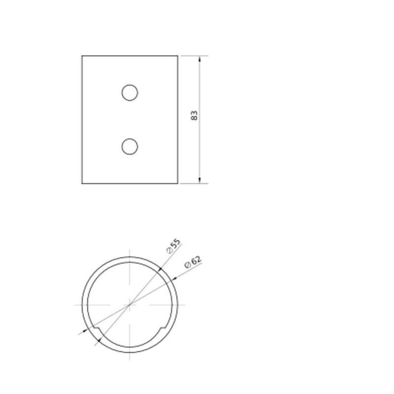 Ledvance - Mechanisches Zubehör/Ersatzteile für Leuchten Mast-Reduzierstück AREA42/60POLERED. 42/60