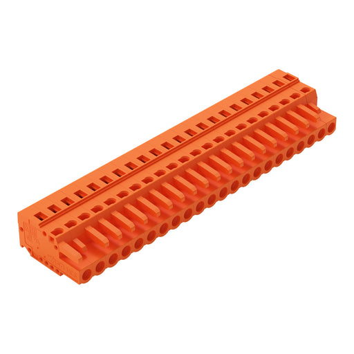 WAGO - Kabelsteckverbinder für Leiterplattensteckverbinder 1-Leiter-Federleiste 231-322/102-000 CAGECLAMP,2,5mm²,or − 10 Stück