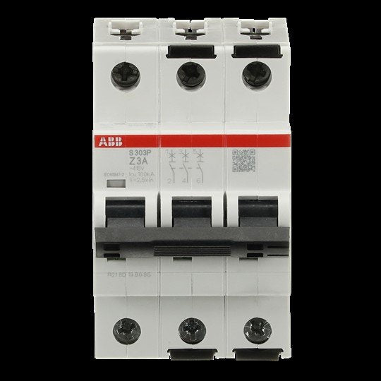 ABB Stotz S&J - Leitungsschutzschalter Sicherungsautomat S303P-Z3 25kA, 3A, 3P