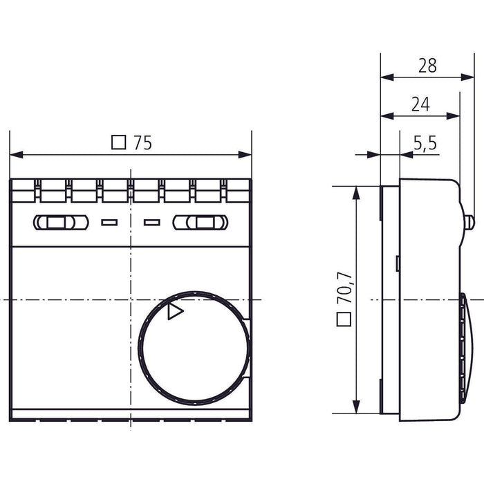Theben - Raumthermostat AP-Raumthermostat RAMSES 709 4-/5-Leiter,1Wechsl.  − 1 Stück
