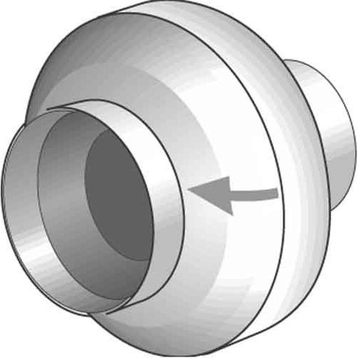 Helios Ventilatoren - Ventilator für Rohreinbau Radial-Rohrventilator L-RRK 100 DN100 Kunststoff