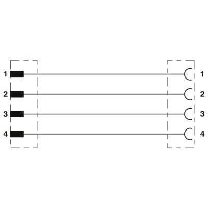Phoenix Contact - Konfektioniertes Sensor-Aktor-Kabel Sensor-/Aktor-Kabel SAC-4P-DTMS/#1415019