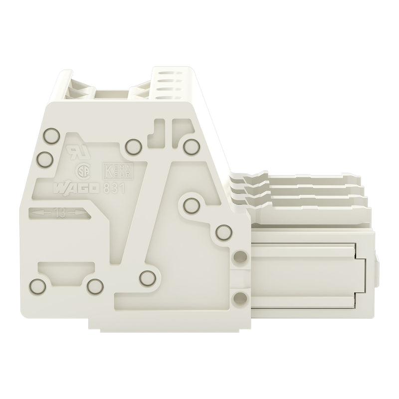 WAGO - Ein- und mehrpolige Klemmenleiste 1-Leiter-Federleiste 831-3104 CAGECLAMP,10mm²,lgr − 24 Stück