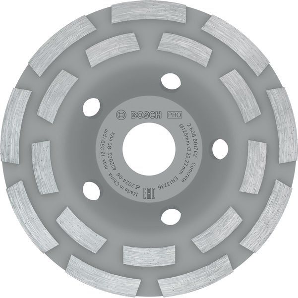 Bosch - Trenn-/Schleifscheibe PRO Concrete Topfscheibe, 2608601762 50 x 125 mm 22,23 mm