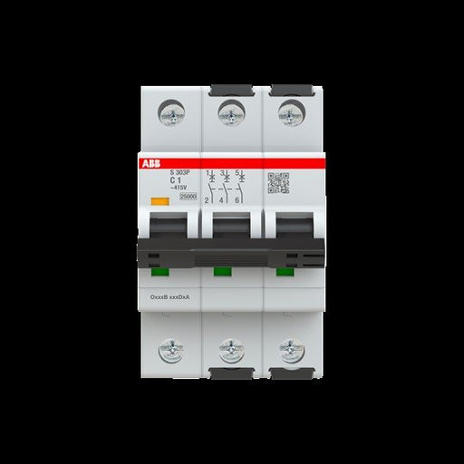 ABB Stotz S&J - Leitungsschutzschalter Sicherungsautomat S303P-C1 25kA, 1A, 3P