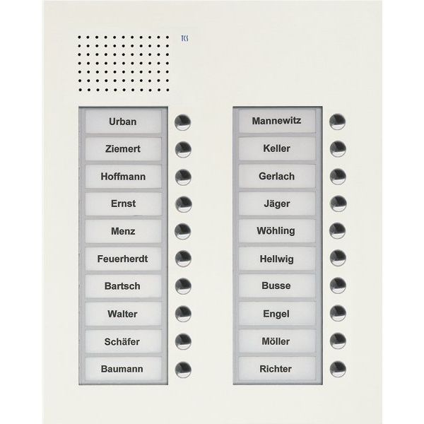 TCS Tür Control - Türstation für Türkommunikation Audio Außenstation PUK 20 PUK20/2-WS Tasten 2-spaltig UP
