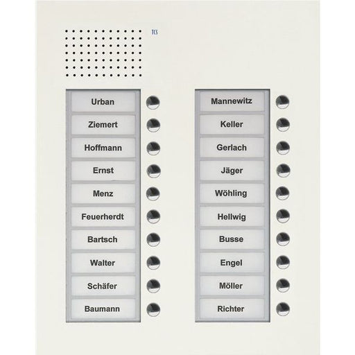 TCS Tür Control - Türstation für Türkommunikation Audio Außenstation PUK 20 PUK20/2-WS Tasten 2-spaltig UP