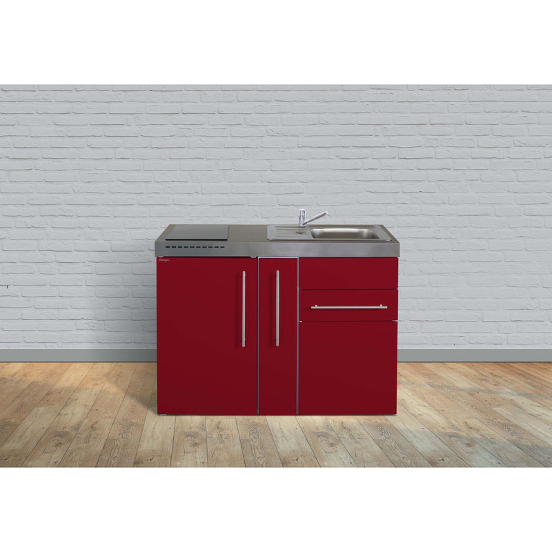 Stengel - Mini-Küche Miniküche Premiumline MPBR120AKSGKFliBreS Bordeauxrot