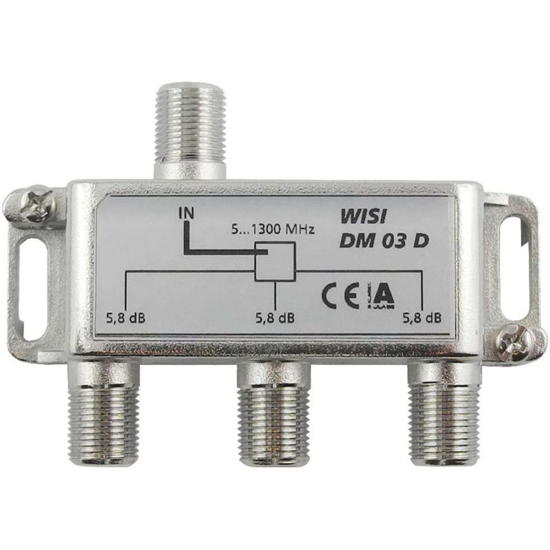 Wisi - Abzweiger und Verteiler Verteiler 3f. DM 03 D 5-1300MHz 5,8dB Cl.A  − 1 Stück