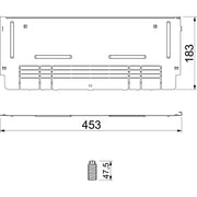 OBO Bettermann - Höhenausgleichsring/-rahmen für Unterflurkanalsysteme Höhenausgleich-Bausatz ASH 350-4 320 (VE4) 453x183x46 − 1 Packung