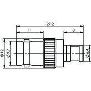 Telegärtner - Koax-Kupplung Adapter BNC-SMB (F-F) 100023686 50Ohm − 5 Stück
