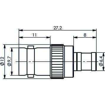 Telegärtner - Koax-Kupplung Adapter BNC-SMB (F-F) 100023686 50Ohm − 5 Stück