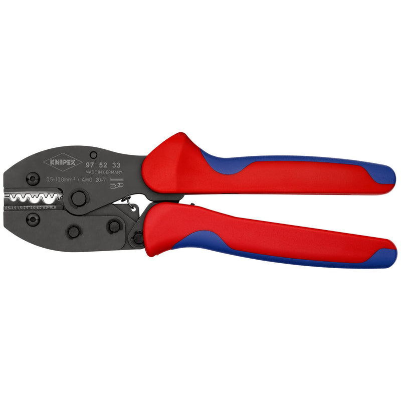 Knipex - Presswerkzeug Kabelschuhe/Verbinder, Aderendhülsen, Schirmanschluss PreciForce Crimpzange 97 52 33 PreciForce, 220mm