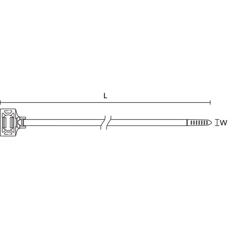 HellermannTyton - Kabelbinder Befestigungsbinder 1tlg. 133-01553(500) schwarz − 500 Stück