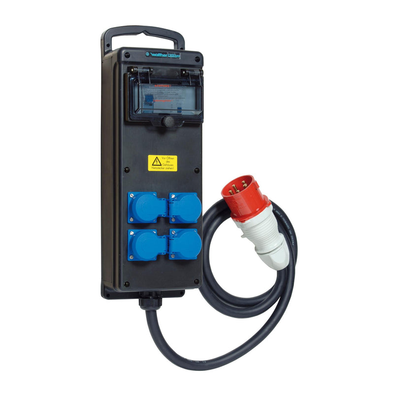 Walther Werke - CEE-Steckdosen-Kombination (IEC 60309) Steckdosenleiste 6410002A tragbar, Vollgummi − 1 Stück