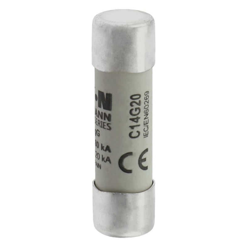 Eaton - Zylindrische Sicherung Sicherungseinsatz Nieders. CYLINDRICA#C14G20 20A AC 690V 80kA − 10 Stück