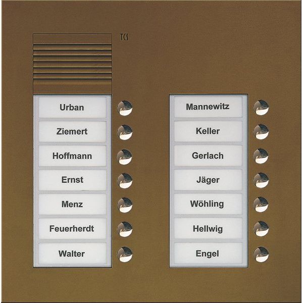 TCS Tür Control - Türstation für Türkommunikation Audio Außenstation PUK 14 PUK14/2-EB Tasten 2-spaltig UP