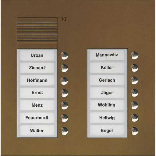 TCS Tür Control - Türstation für Türkommunikation Audio Außenstation PUK 14 PUK14/2-EB Tasten 2-spaltig UP