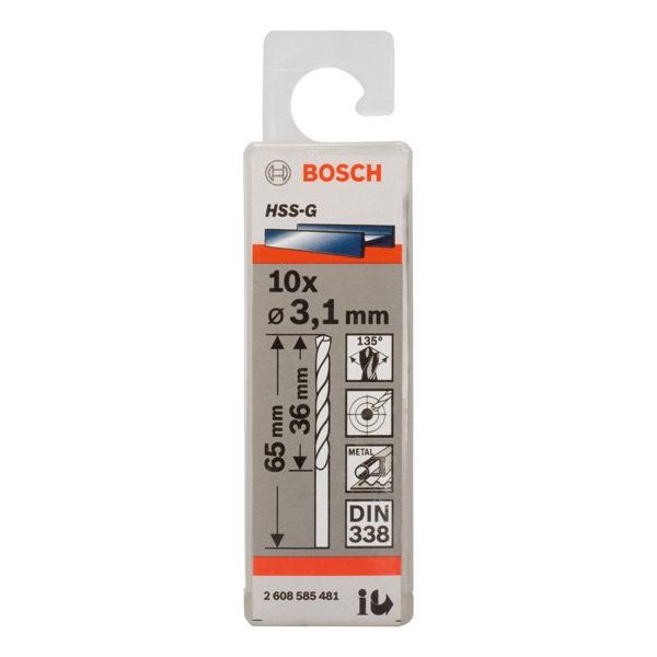 Bosch - Bohrer PRO Metal HSS-G 2608585481 Spiralbohrer 3,1 x