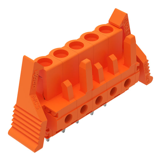 WAGO - Leiterplattensteckverbinder THT-Federleiste gerade 232-165/039-000 Maß 5,08mm,orange − 50 Stück