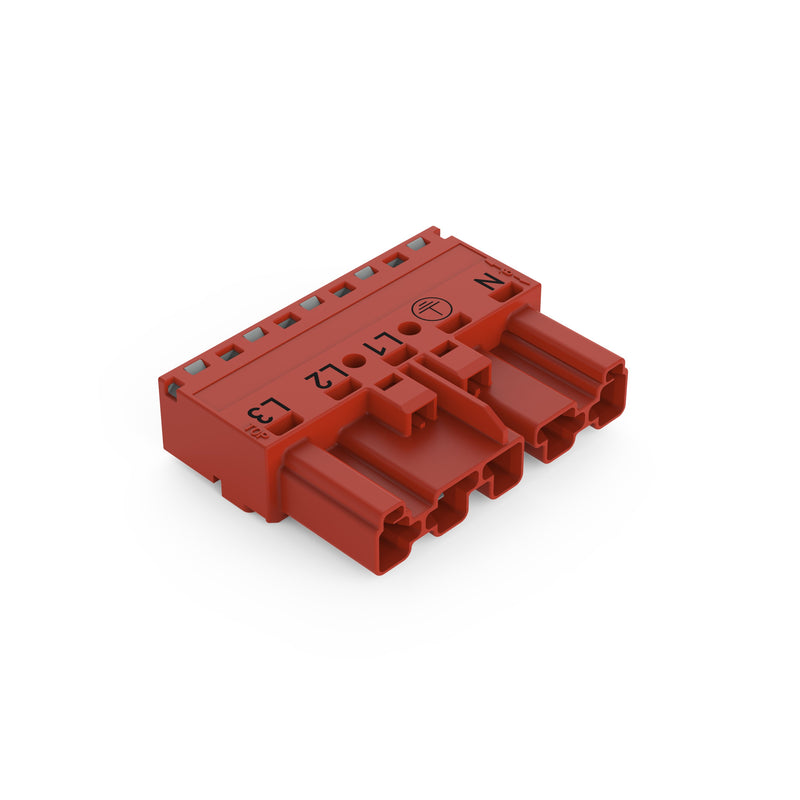 WAGO - Steckverbinder für steckbare Gebäudeinstallation Stecker 5-polig 770-1315 Kod. P,rot − 50 Stück