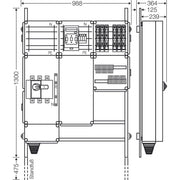 Hensel - Verteilerschrank für Energieversorgung Ladeverteiler Mi EV 11kW 6001 f.6 Ladep. a 11kW