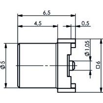 Telegärtner - Koax-Steckverbinder MCX-buchse f.LTP IN SMT AU 100024994 − 5 Stück