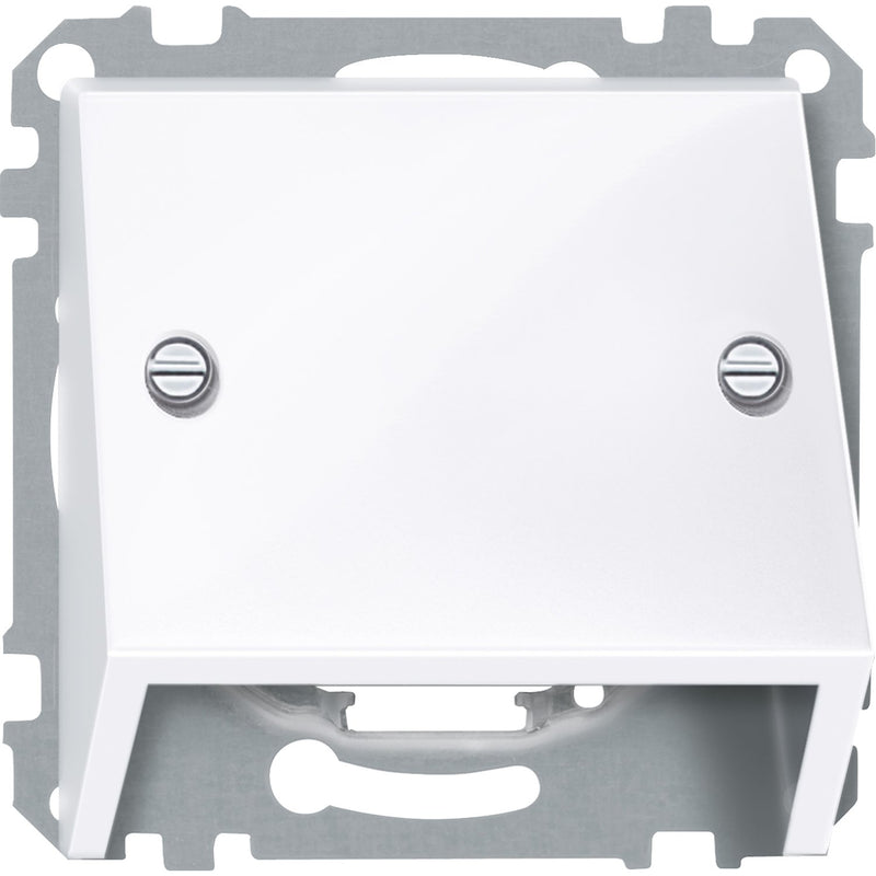 Merten - Einsatz/Abdeckung für Kommunikationstechnik Schrägauslass aws/gl 464925 für Datenanschluss