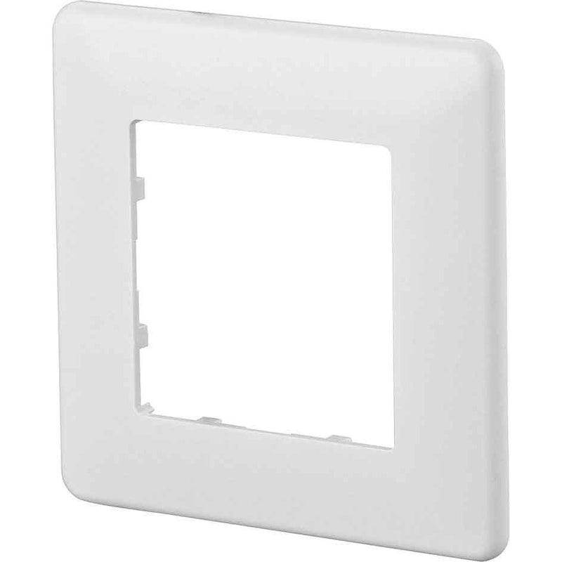 Metz Connect - Abdeckrahmen für Schaltermaterial Sockelleistenkanal Abdeckplatte 1fach 820395-0102-I rws 80x80