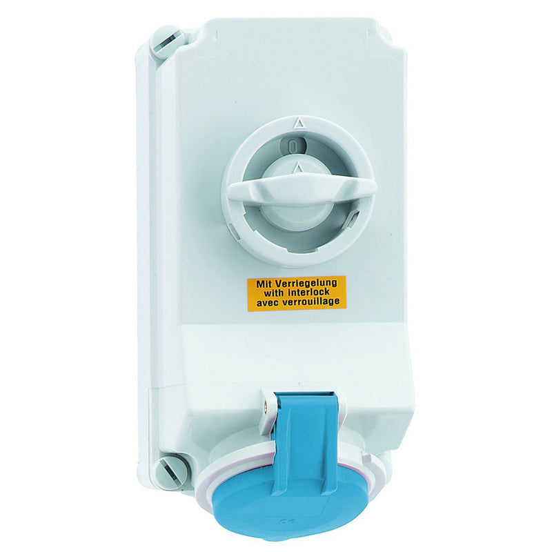 Bals Elektrotech - CEE-Steckdose abschaltbar, abgesichert (IEC 60309) Wandsteckdose abschaltbar 16058 verriegelt 16A 4p 2