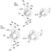 HKL - Lampenfassung Kleinfassung E14 81 − 50 Stück