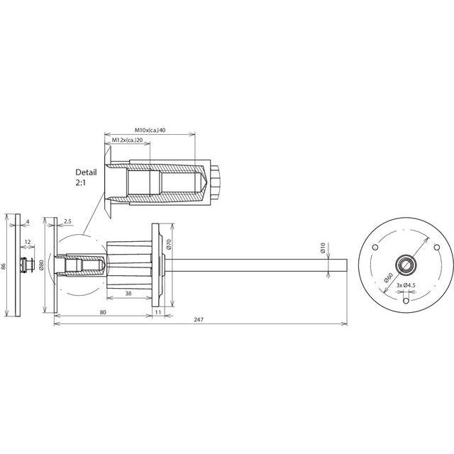 DEHN - Erdungsfestpunkt Erdungsfestpunkt Typ M EFPMM1012V4A #478051 M10/M12 NIRO