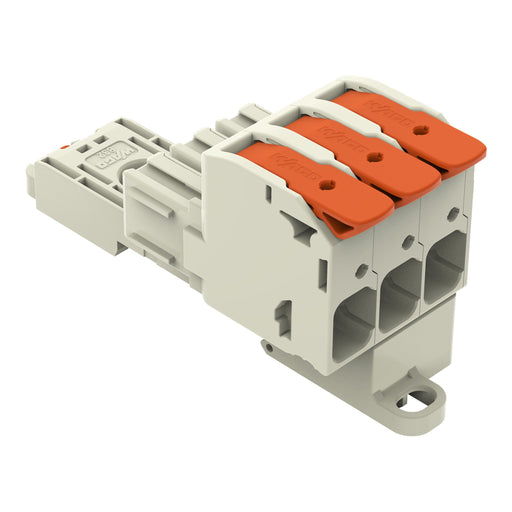 WAGO GmbH & Co. KG - Ein- und mehrpolige Klemmenleiste 1-Leiter-Federleiste,Hebel 832-1103/306-000 PushinCAGECLAMP,lgr − 5 Stück
