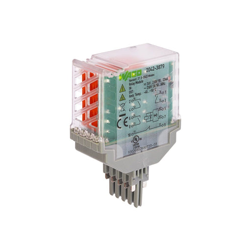 WAGO - Bauelementestecker Relaismodul 2042-3879 AC/DC24V230V,3S u.1Ö − 4 Stück