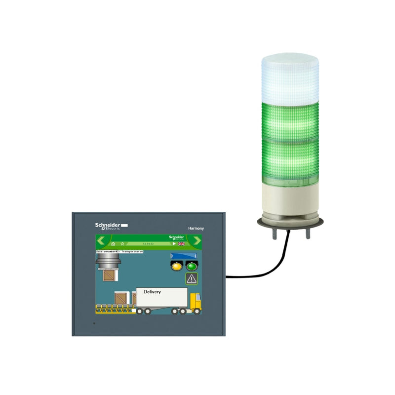 Schneider Electric - Signalsäule, Komplettgerät USB Leuchtsäule XVGU3SWV Direktbefestigung