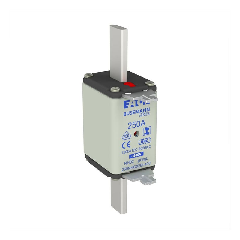Eaton - Messersicherung Sicherungseinsatz Nieders. 250NHG02BI-400 250A AC 400V 120kA − 3 Stück