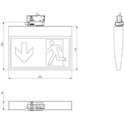 RP-Technik - Hinweisleuchte Sicherheitsleuchte KMU413SC-SW-3P EB 3h