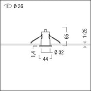 Zumtobel Group - Downlight/Strahler/Flutlicht LED-Einbauleuchte SUP2 SF R36#60817644 4000K